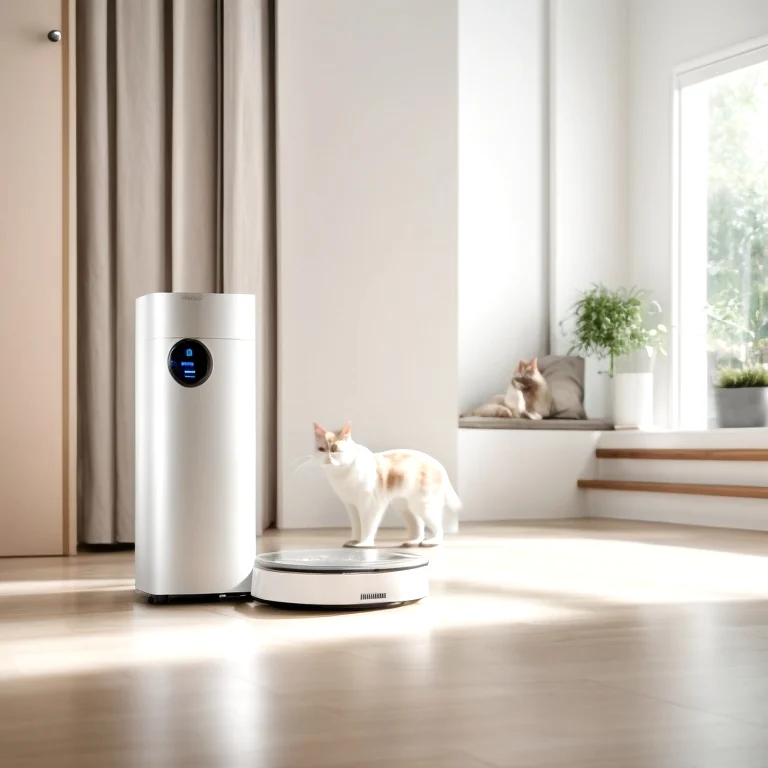 Smart air conditioner unit in modern home